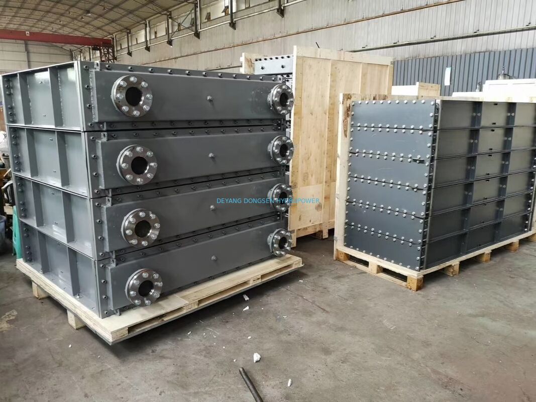 Forced Air Oil Cooler 150kW Hydro Generator Bearing Lubrication Cooling Coil Assembly