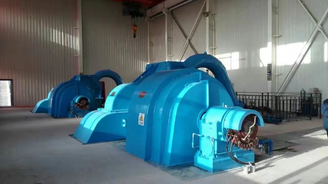 속도 펠튼 터빈 발전기 6-10kV 등급 전압 500-3000r/min 속도 범위