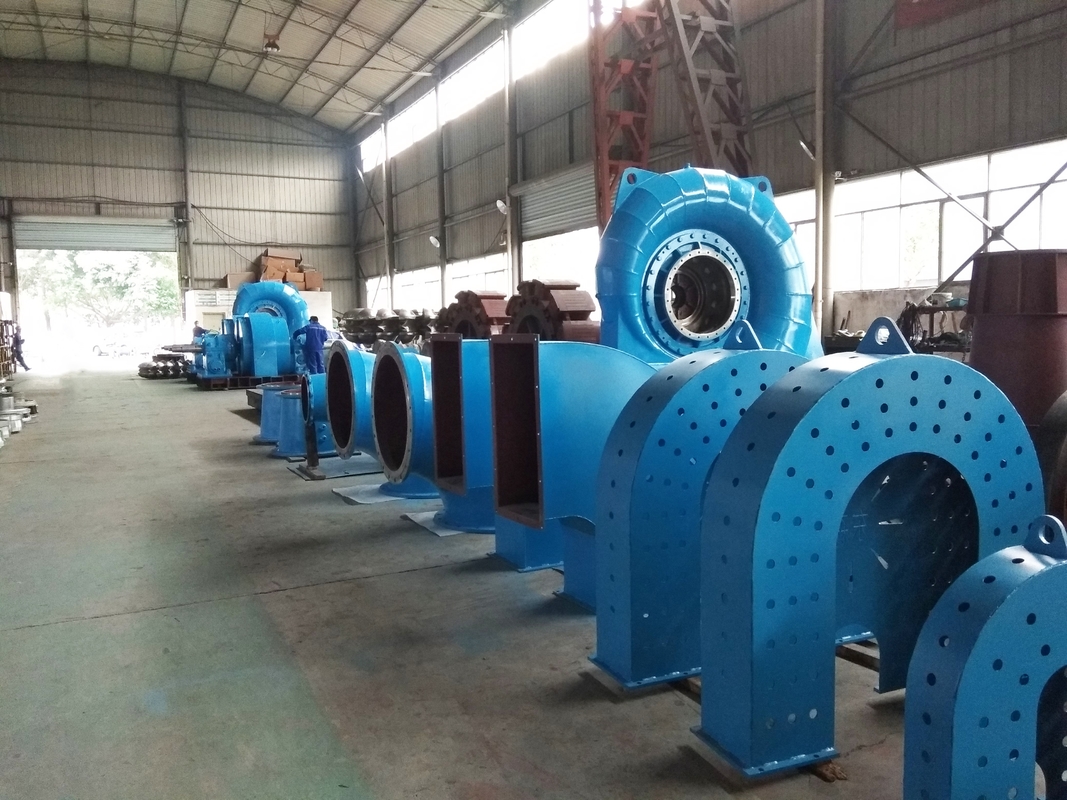 실리콘 브러시리스 물 터빈 발전기 300-3000rpm 속도 범위 200kw-20mw 전력 출력