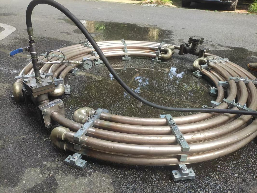 작동 온도 범위 0-80°C 공기 오일 냉각기 500x500x500mm 유압 터빈 유닛 오일 냉각기 및 냉각 솔루션