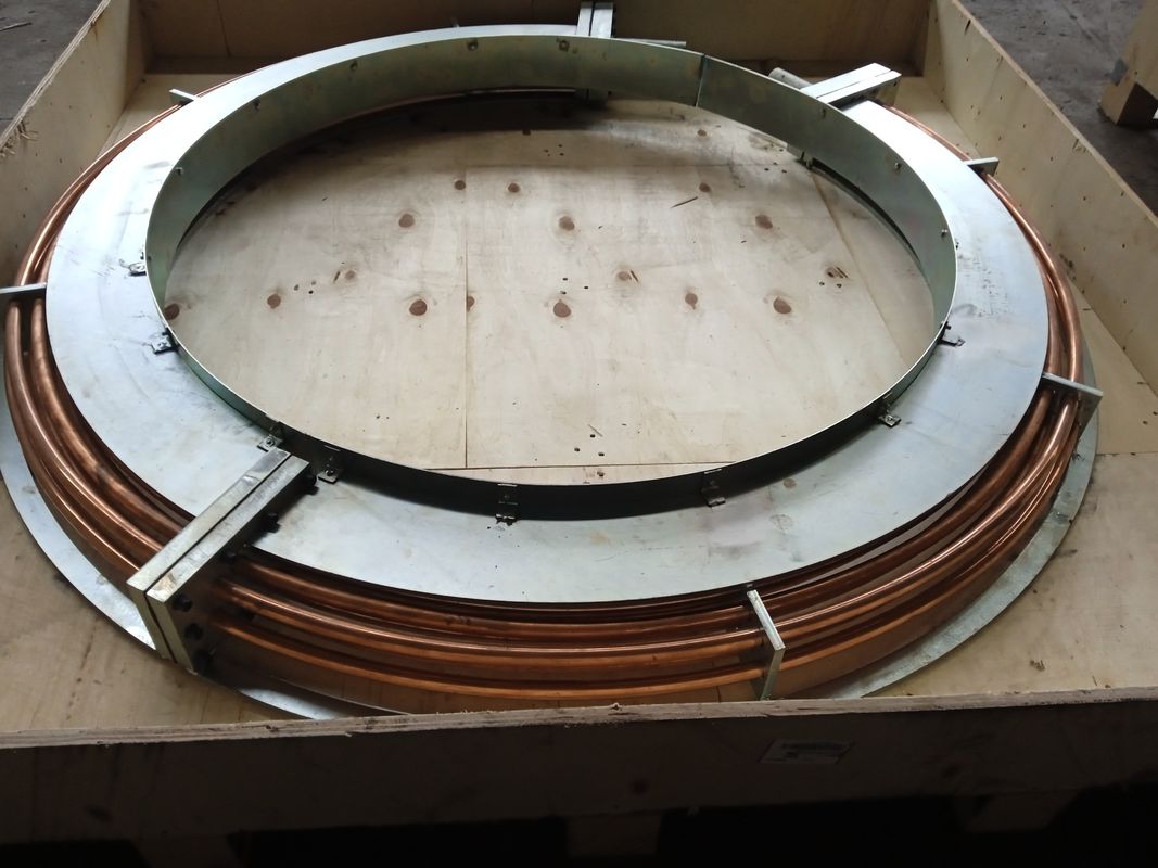 작동 온도 범위 0-80°C 공기 오일 냉각기 500x500x500mm 유압 터빈 유닛 오일 냉각기 및 냉각 솔루션