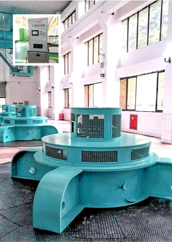 PLC 제어 시스템 물 터빈 발전기 1000 KW 전력 출력 에너지 생산을 위한 공기/물 냉각