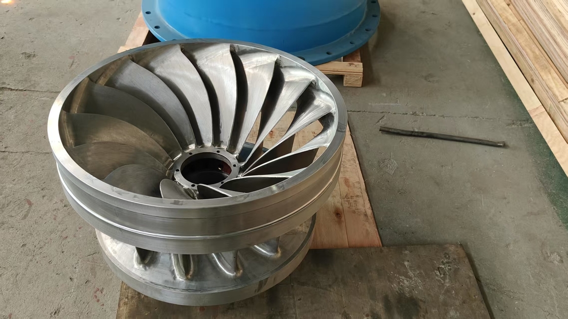 고속 또는 저속 회전 수력 터빈 러너 600RPM 및 750RPM에서 단단한 금속 물질
