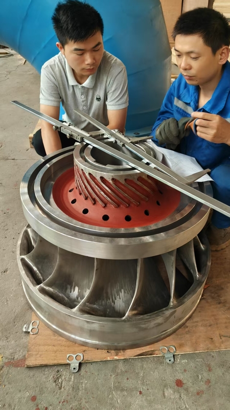 고속 또는 저속 회전 수력 터빈 러너 600RPM 및 750RPM에서 단단한 금속 물질