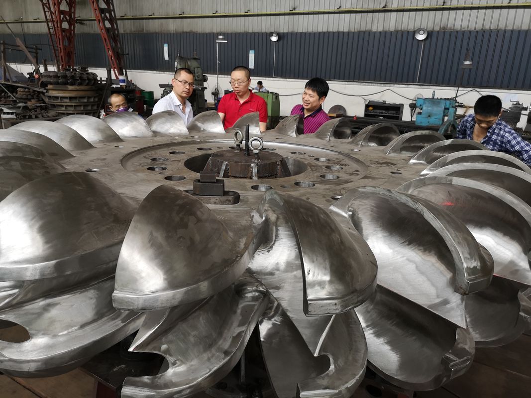 사용자 정의 입구 지름 1-5 미터 수력 터빈 러너 및 등급 로터 속도 100rpm 200rpm 300rpm 500rpm 1000rpm
