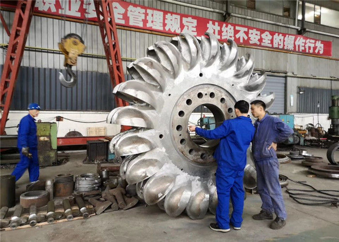 지름 200mm 펠튼 휠 터빈 발전기 변속 속도 수력 발전소에서 에너지 추출을 극대화하도록 설계