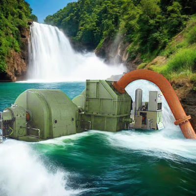 효율성 펠튼 수압 터빈 발전기 6-10kV 주사철 / 스테인리스 스틸 500-3000r/min IP54