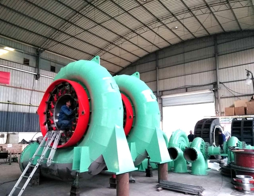 스테인리스 스틸 수평 프랜시스 터빈 발전기 자동 제어 6.3kV 전원 공급