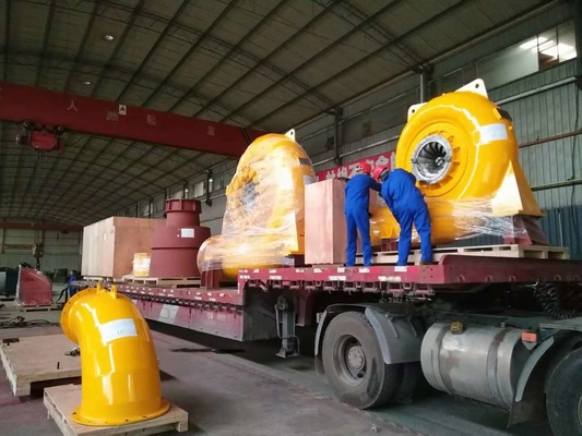 물 터빈 발전기 300KW-20MW 전력 출력 브러시리스 흥분 수직 설치 300-3000rpm 속도