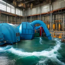효율성 공기/유 냉각 펠튼 터빈 전력 발전기 6-10kV 50Hz/60Hz 전력 출력 100kw-50mw