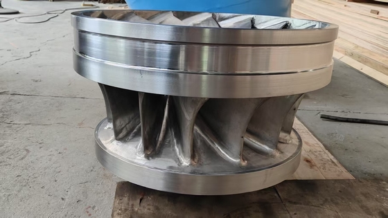 고속 또는 저속 회전 수력 터빈 러너 600RPM 및 750RPM에서 단단한 금속 물질