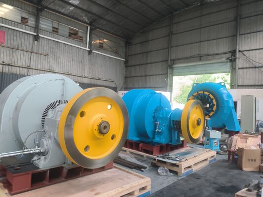 자동 제어 모드 프랜시스 터빈 발전기 전력 생산을 지원하기 위해 구축 된 수평 또는 수직 배치 패턴