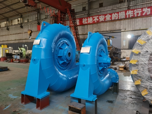 수력 전기 전기 수력 프란시스 수력 발전 터빈 800kw+400kw